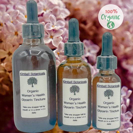 Organic women's health herbal blend glycerin tincture
