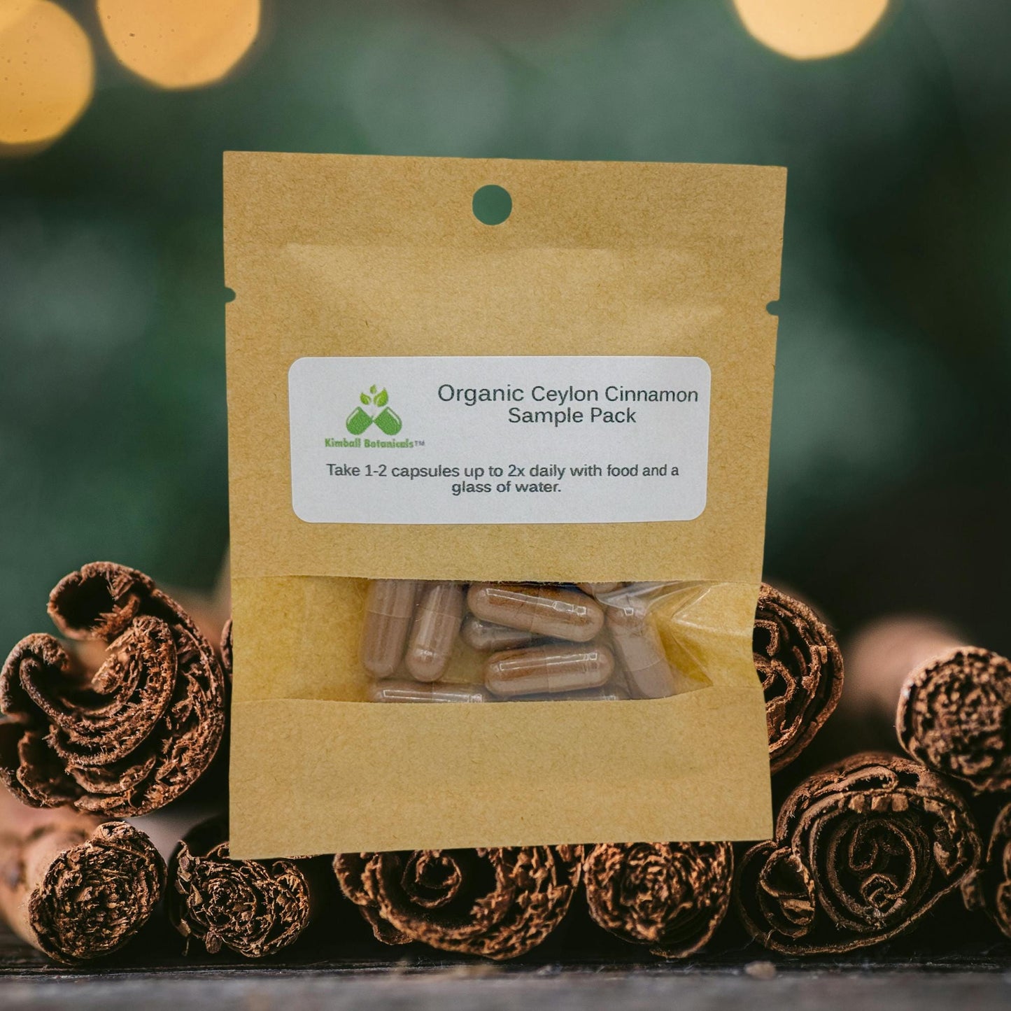 USDA Organic Ceylon Cinnamon (Cinnamomum verum) 500mg and 650mg vegetarian or pullulan capsules, made to order