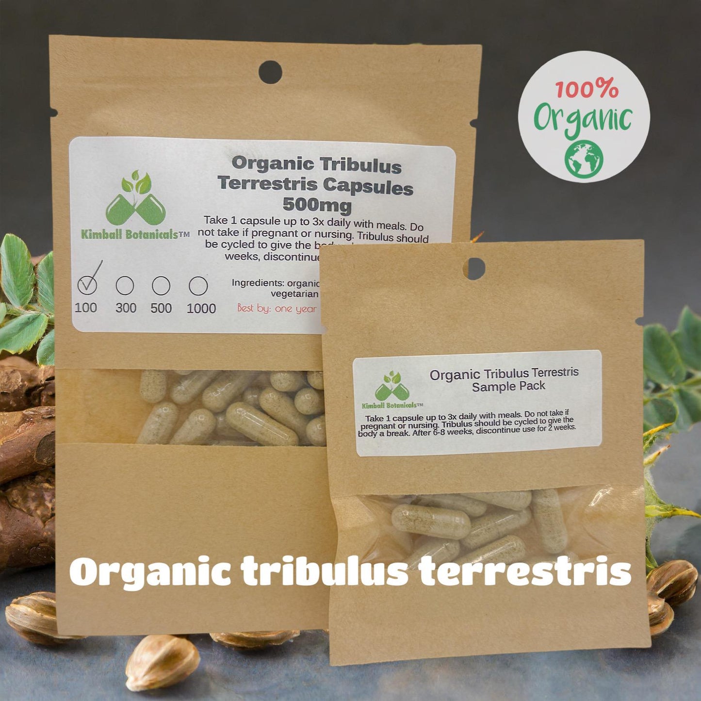 organic tribulus terrestris capsules vegetarian 500mg and 650mg