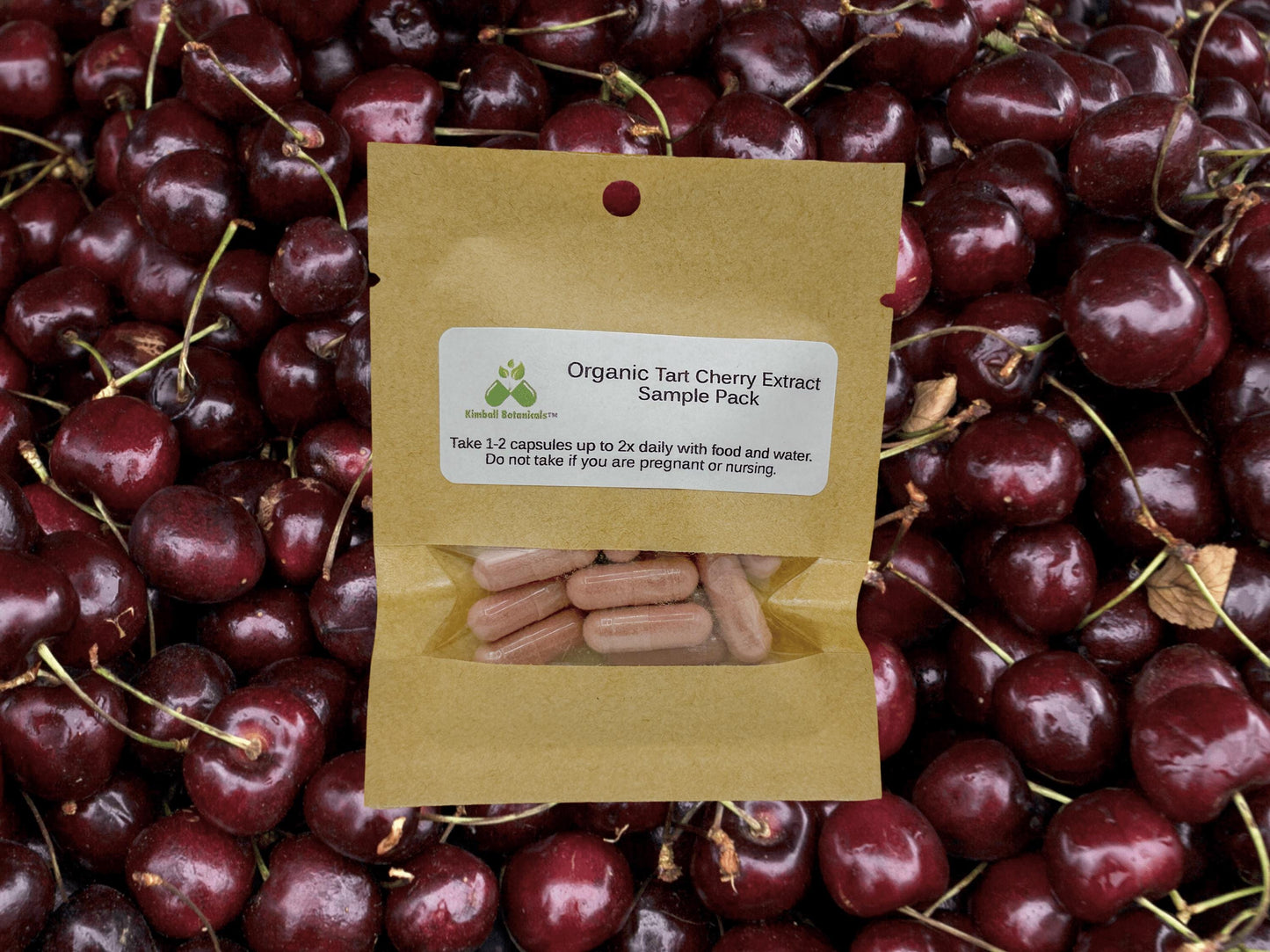 Organic Tart Cherry Extract (Prunus cerasus) capsules 500mg and 650mg vegetarian or pullulan capsules, made fresh to order