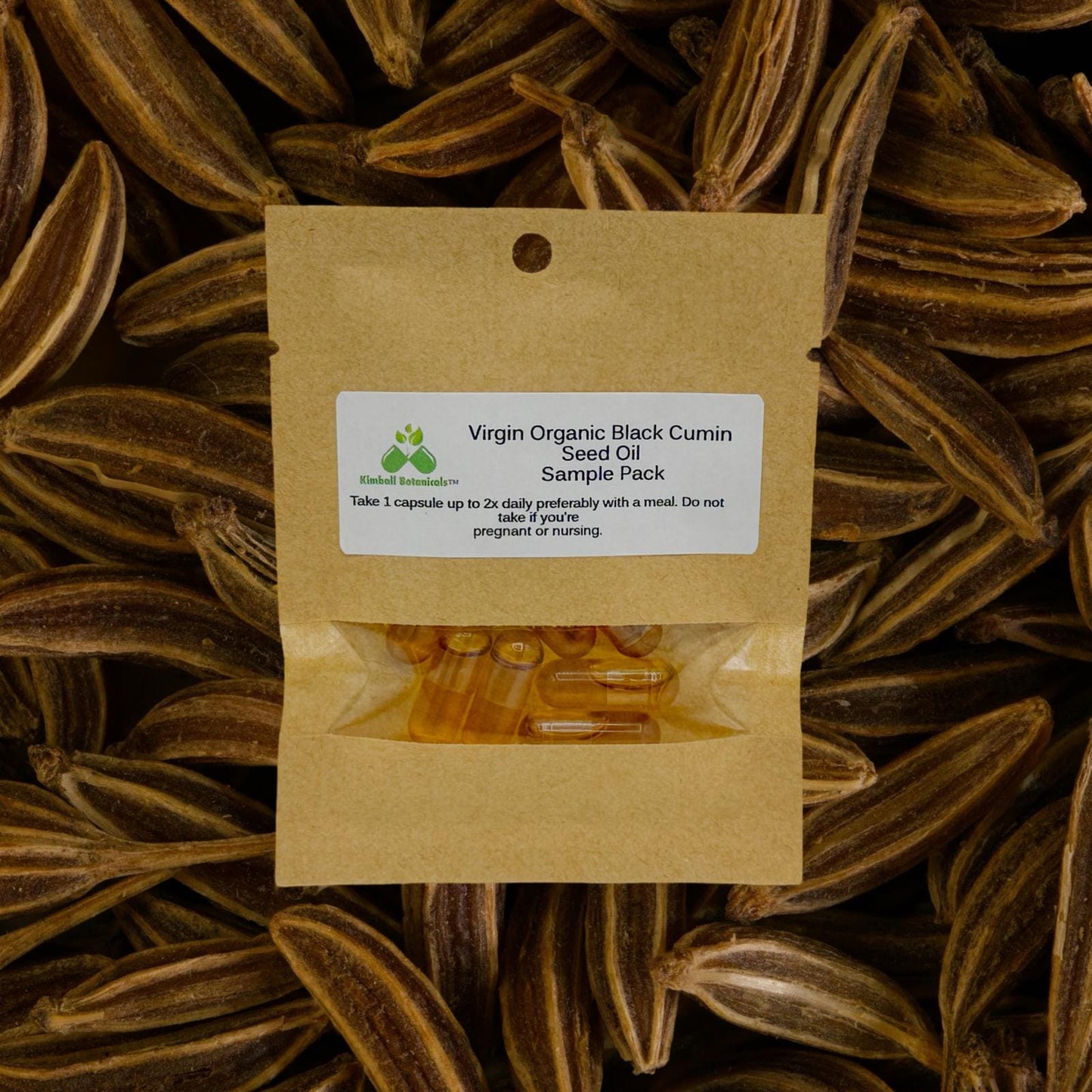 USDA Certified Organic Virgin Black Cumin Seed Oil (Nigella sativa) Capsules 900mg vegetarian made fresh to order