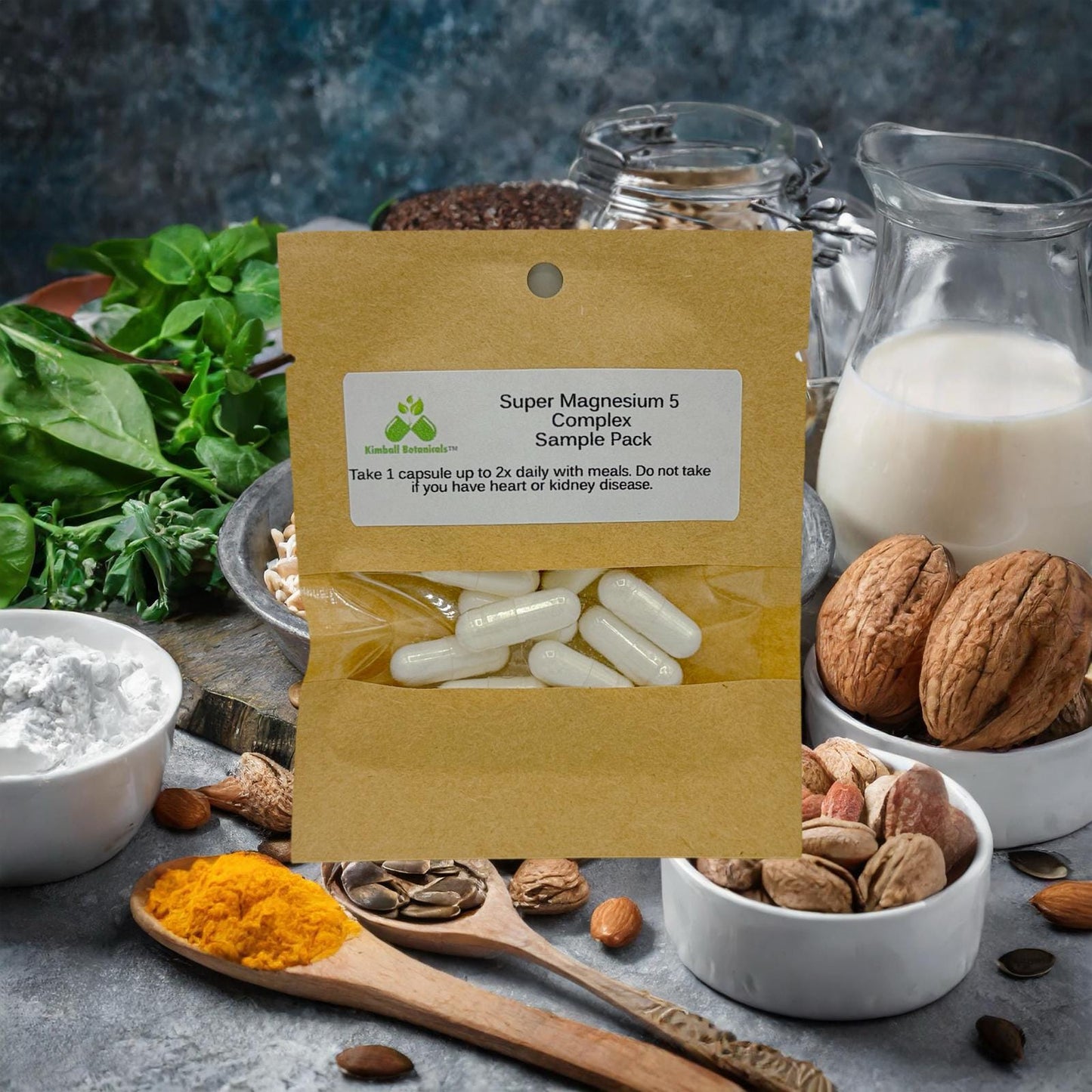 Super Magnesium 5 with Vitamin D3, 500mg or 650mg vegetarian or pullulan capsules made fresh to order