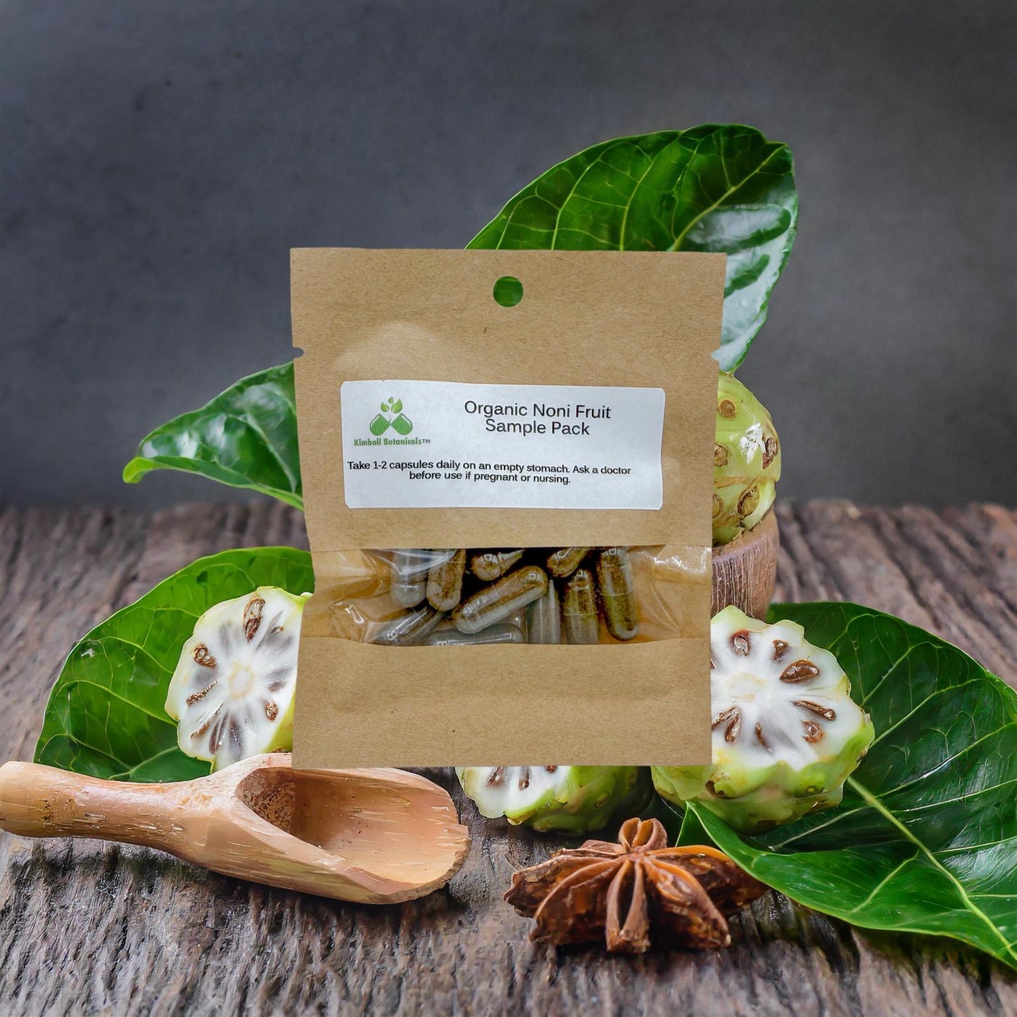 Organic Noni Fruit (morinda citrifolia) 500mg vegetarian capsules, made fresh to order.