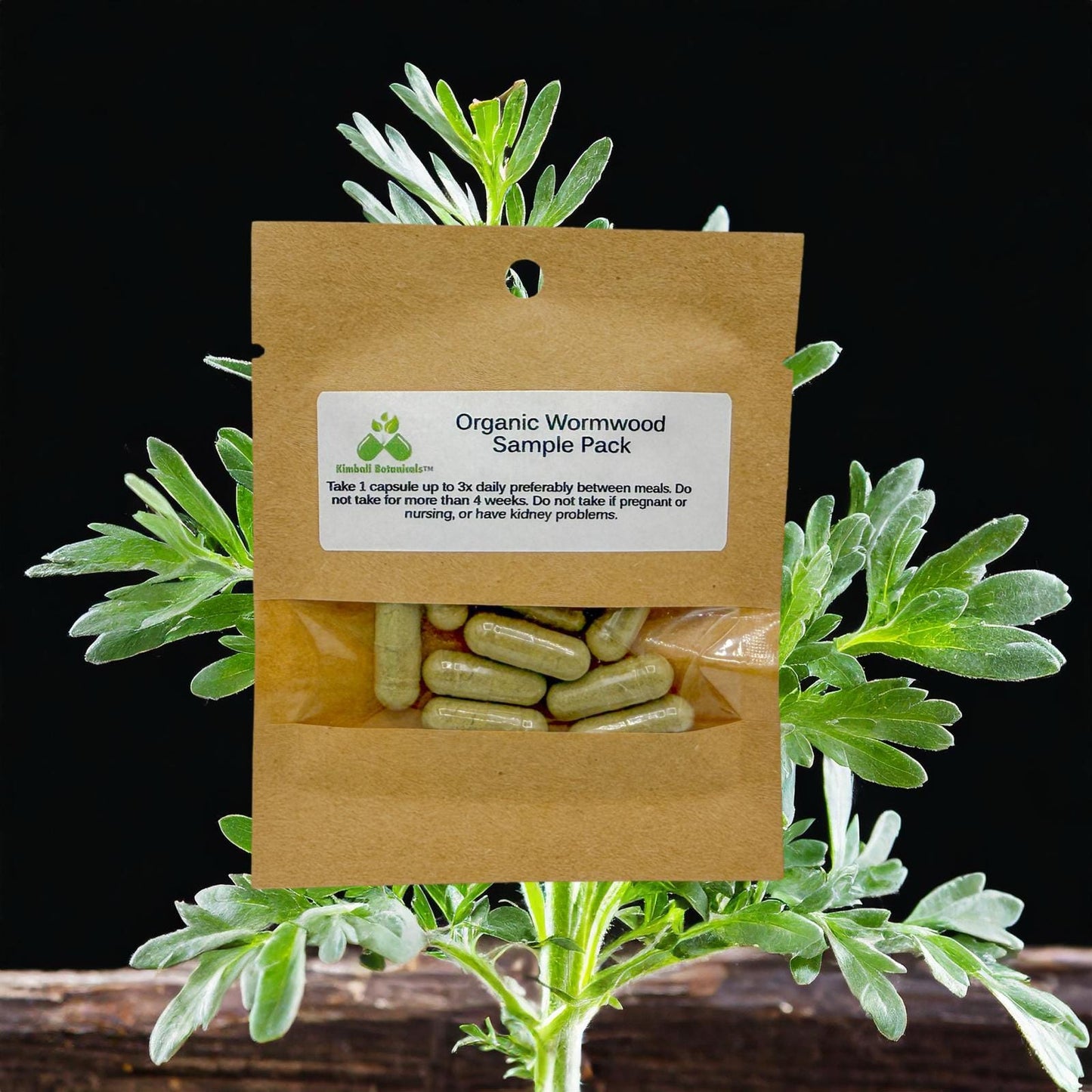 Organic Wormwood (Artemisia absinthium) 500mg vegetarian capsules, made fresh to order