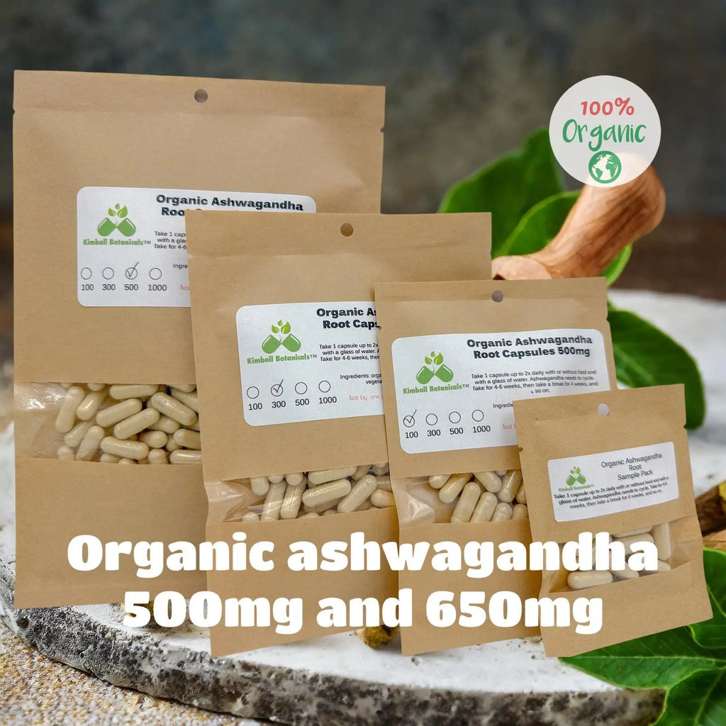 Organic Ashwagandha Root Capsules - Fresh & Natural – Kimball ...