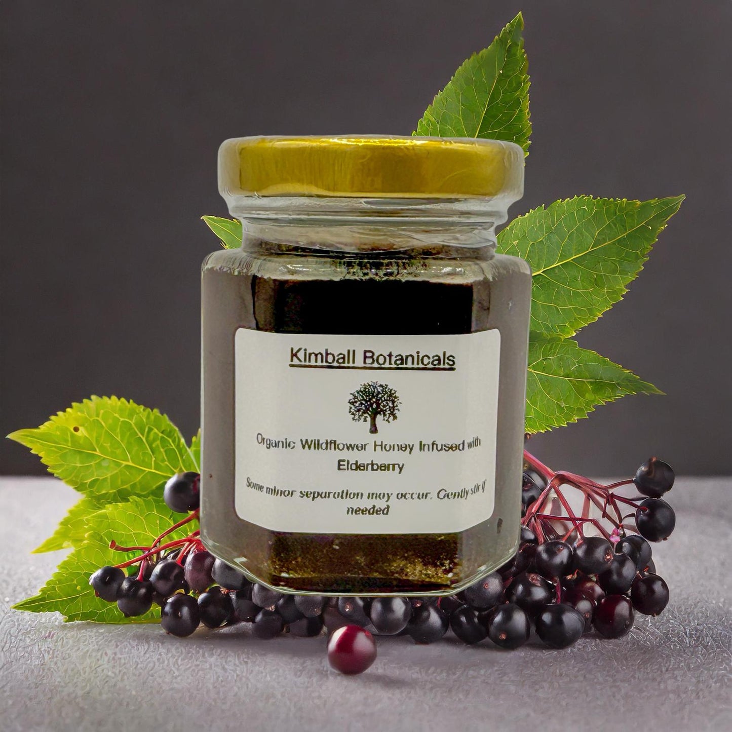 USDA Certified Organic Elderberry Herbal Infused Wildflower Honey