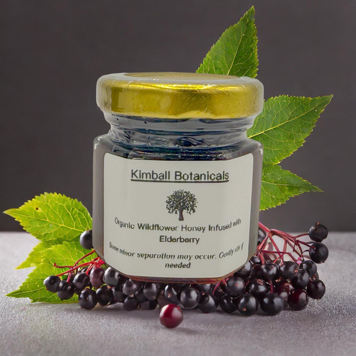 USDA Certified Organic Elderberry Herbal Infused Wildflower Honey