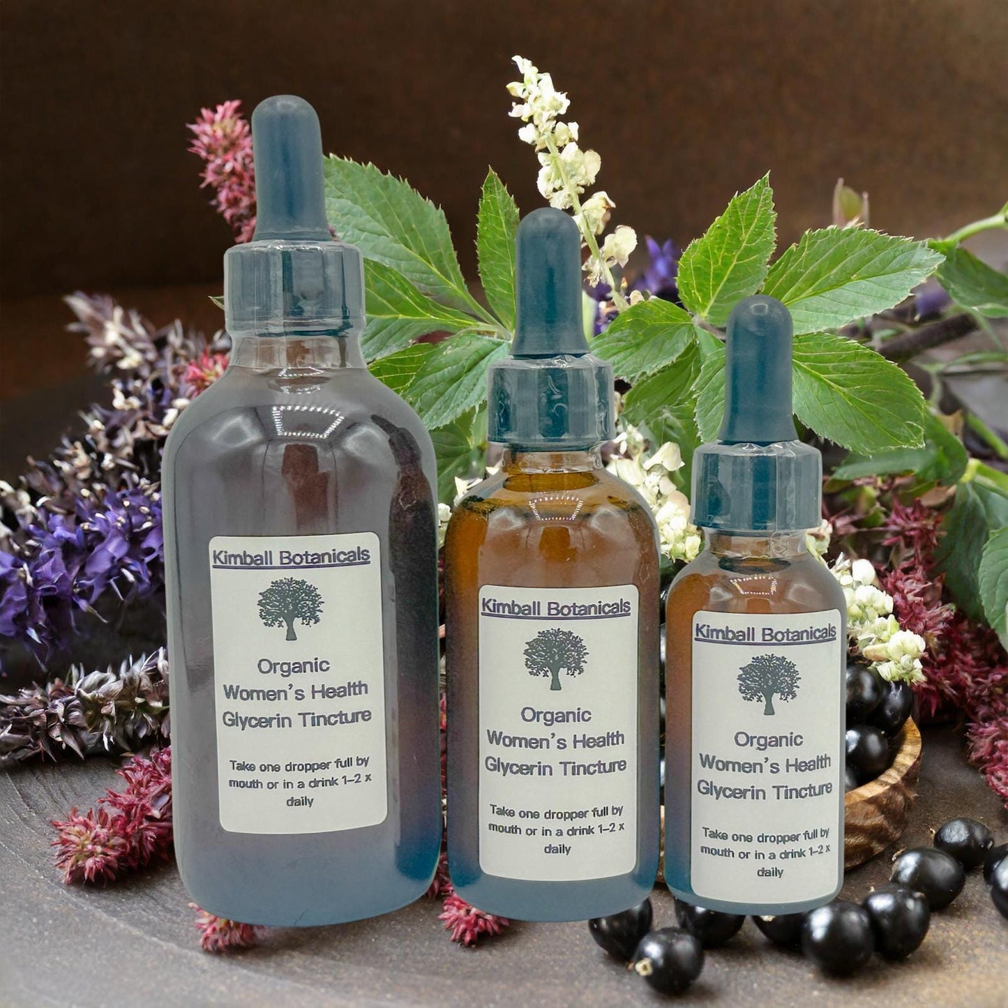 Organic Womenβs Health blend 500mg or 650mg vegetarian or pullulan capsules, or tincture, made fresh to order