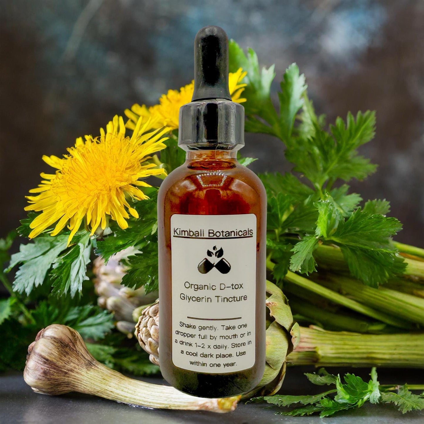 Organic D-tox Double Extracted USDA Certifed Glycerin Tincture sustainably harvested NON GMO