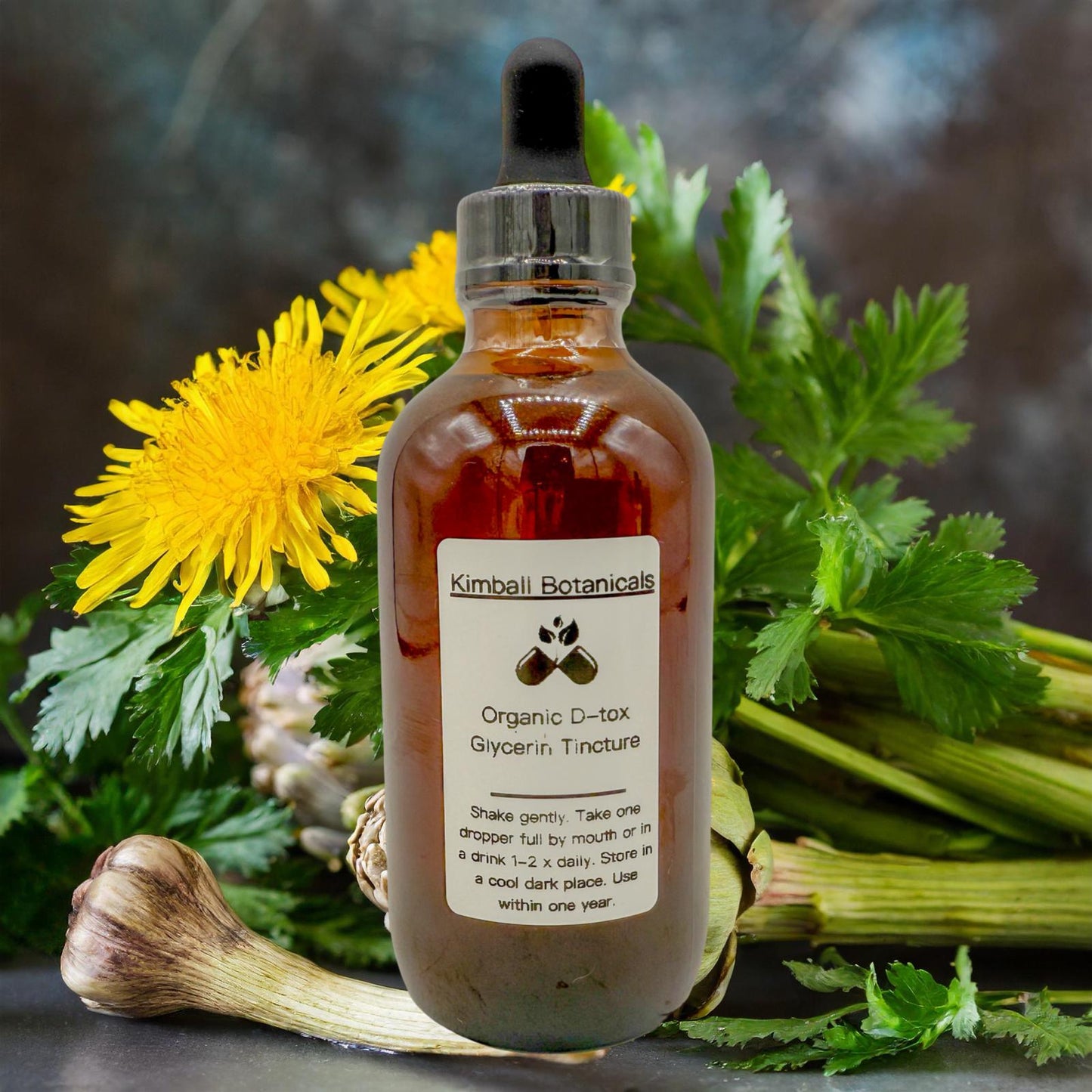 Organic D-tox Double Extracted USDA Certifed Glycerin Tincture sustainably harvested NON GMO