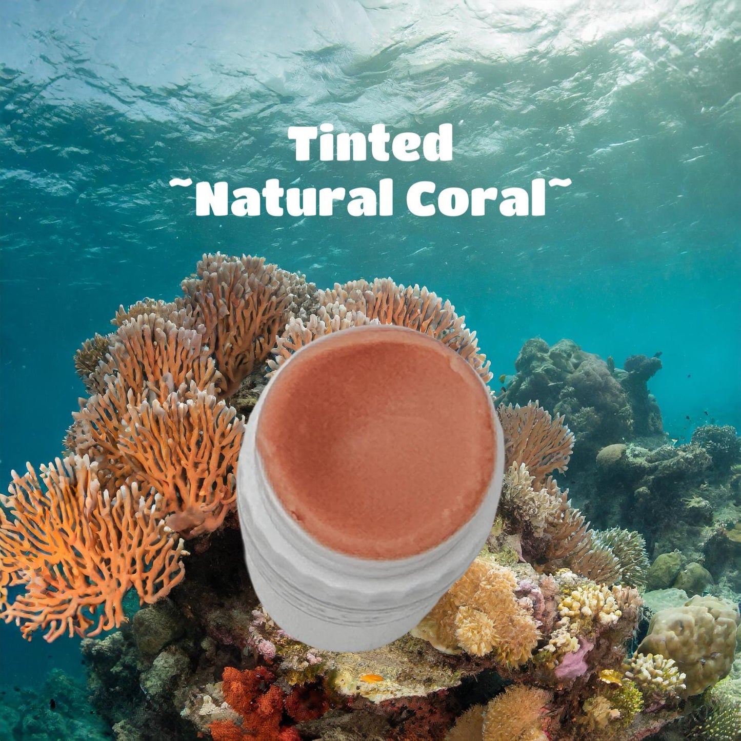 Organic All Natural Handcrafted Tinted and Flavored Lip Balm, "Natural Coral"