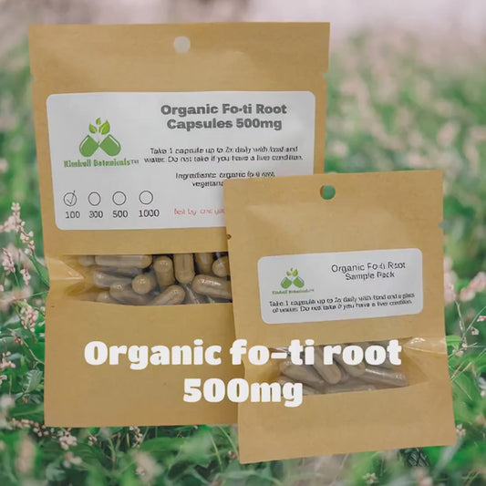 Organic Foti Root (Polygonum multiflorum) 500mg vegetarian capsules made fresh to order