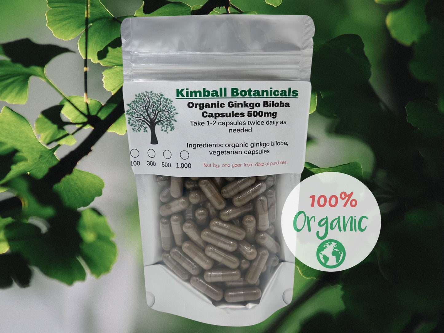 organic ginkgo biloba capsules