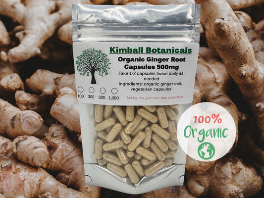 organic ginger root capsules 500mg