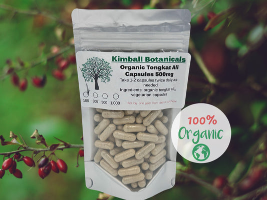 organic Tongkat Ali capsules 500mg