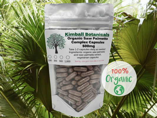 organic saw palmetto berry blend extract capsules