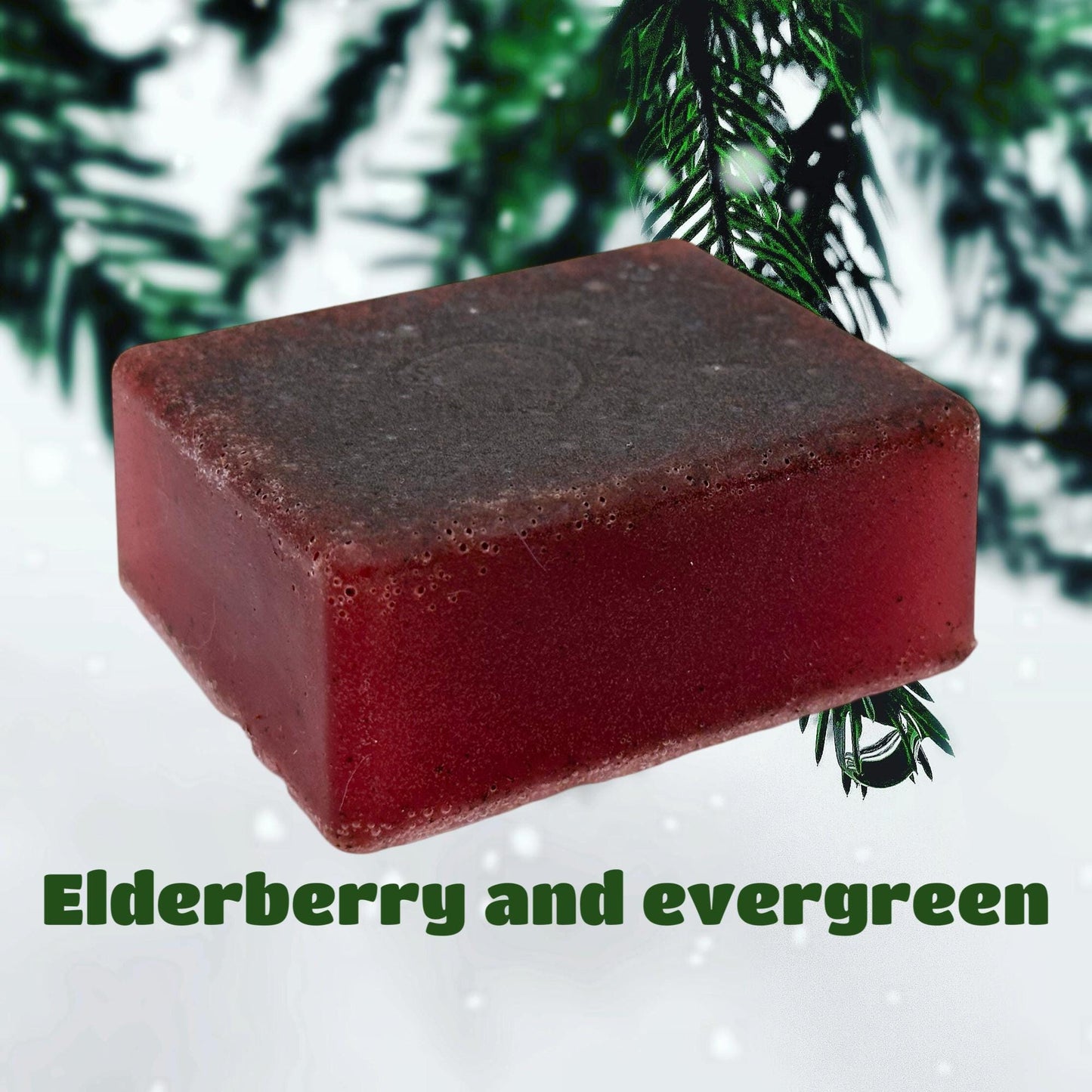 Elderberry and evergreen natural glycerin bar soap organic handmade natural