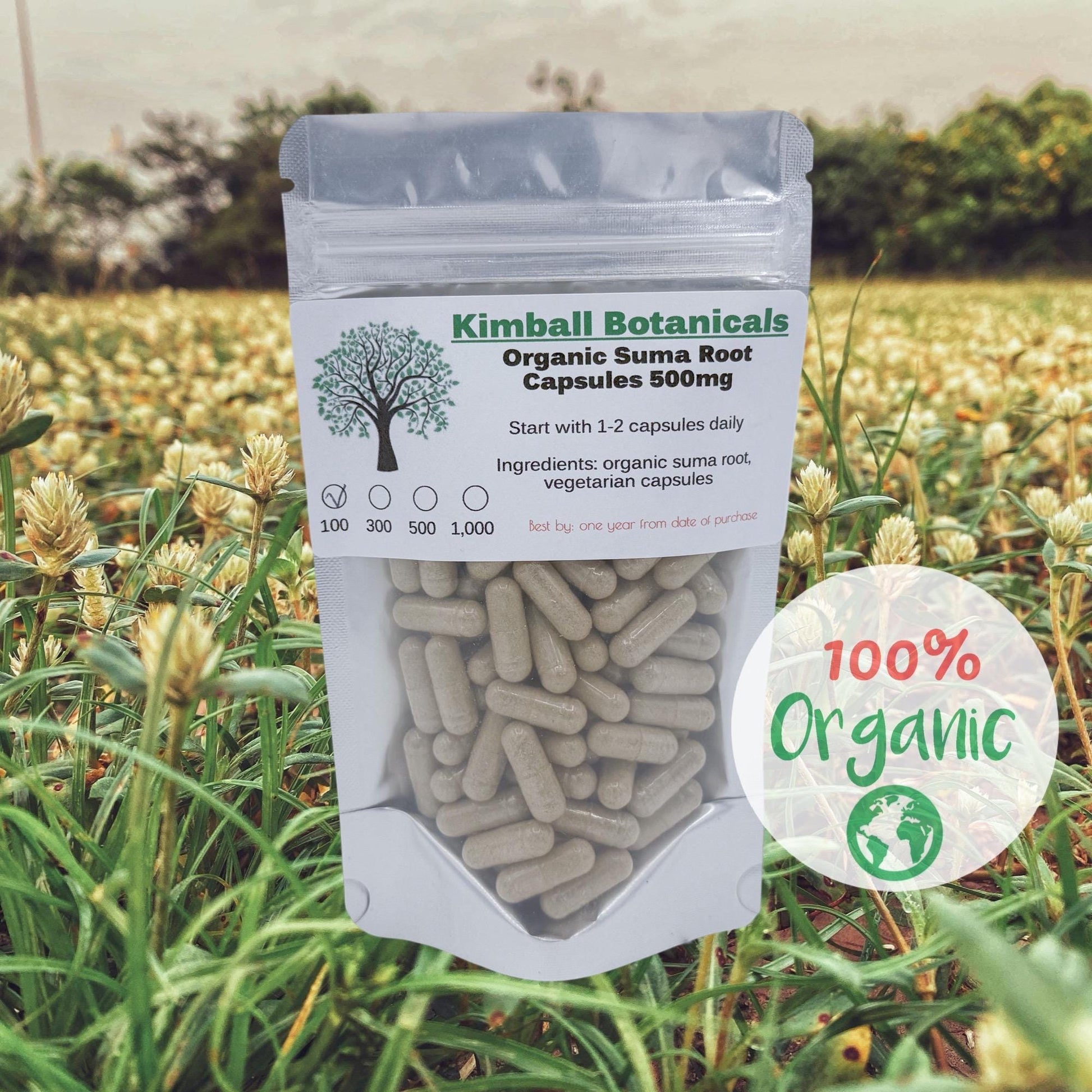 organic suma root capsules 500mg handmade