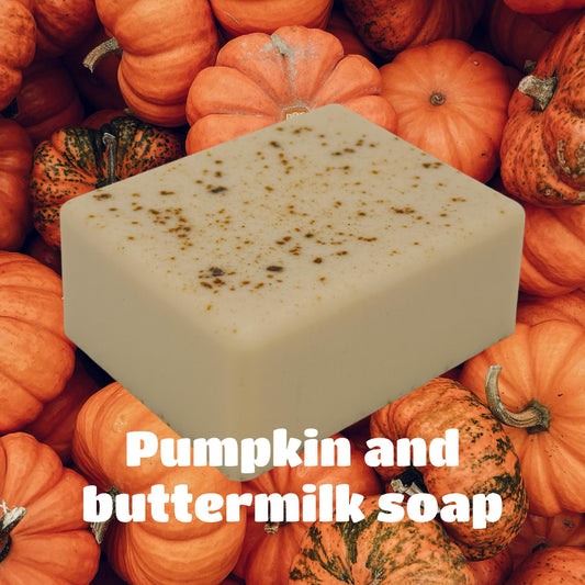 Handmade Herbal Pumpkin and Buttermilk Glycerin Soap, 3.2oz bar