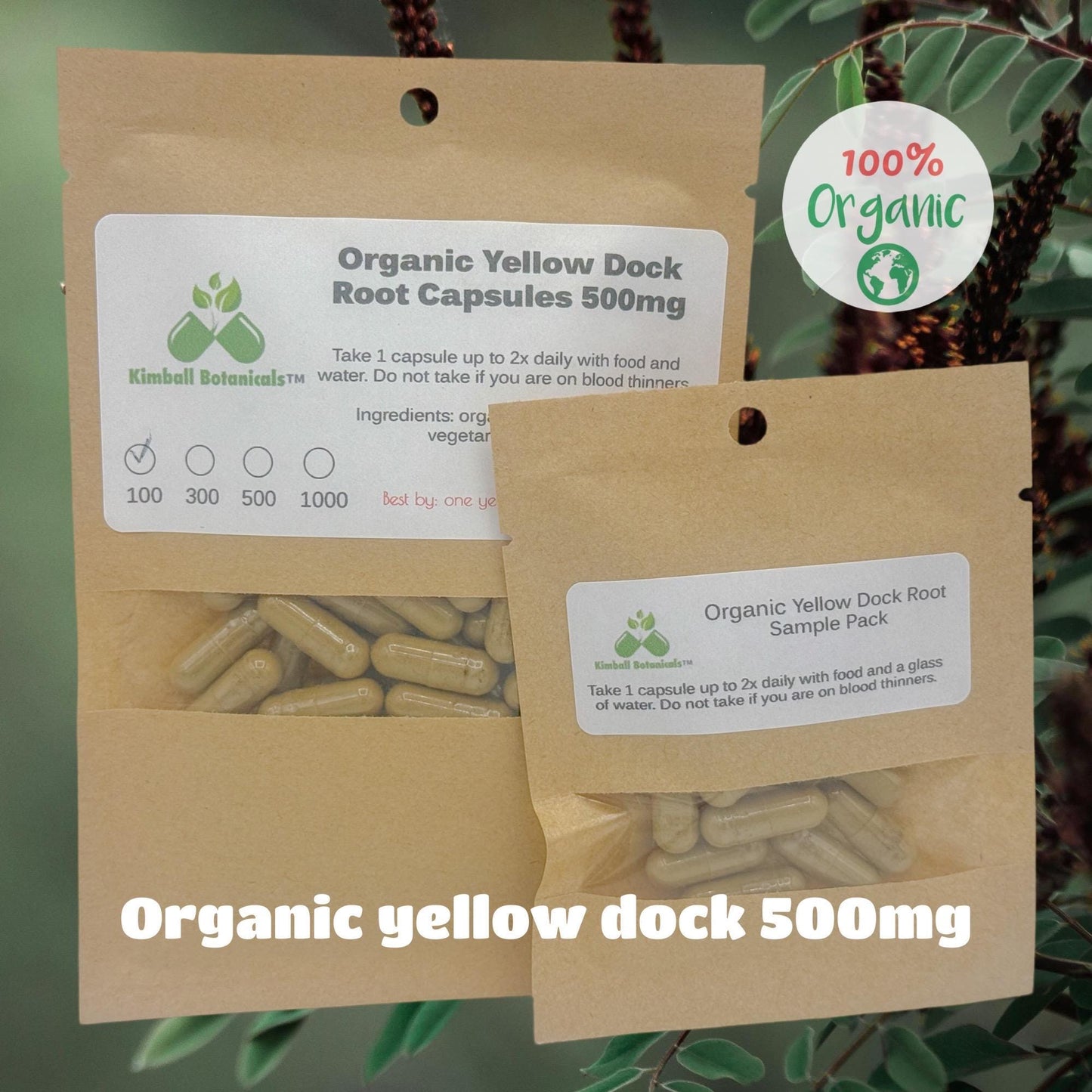 organic yellow dock root capsules vegetarian 500mg