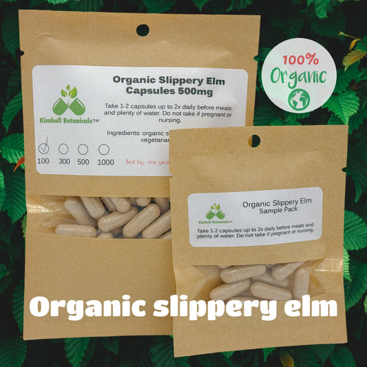 organic slippery elm capsules vegetarian 500mg