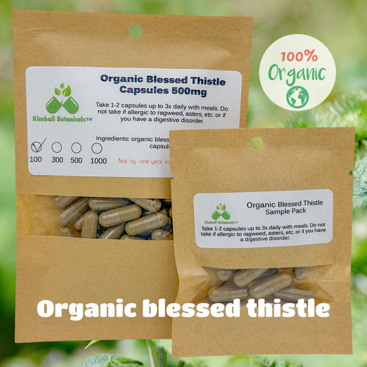 organic blessed thistle 500mg capsules vegetarian