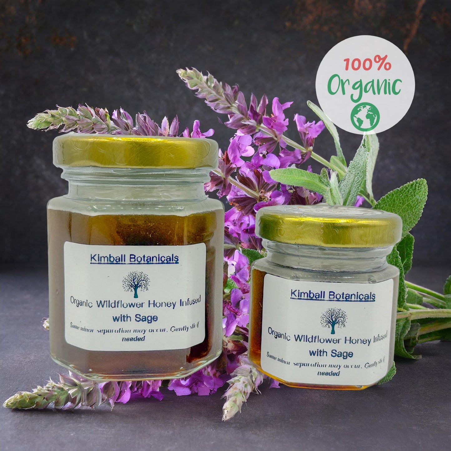 usda certified sage infused herbal wildflower honey