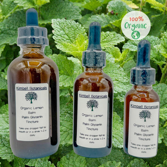 organic lemon balm leaf glycerin tincture palm vegan double extracted high potency liquid