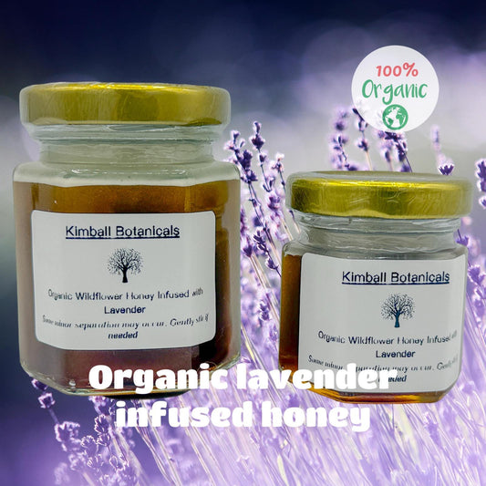 usda certified organic wildflower herbal honey infused with organic lavender