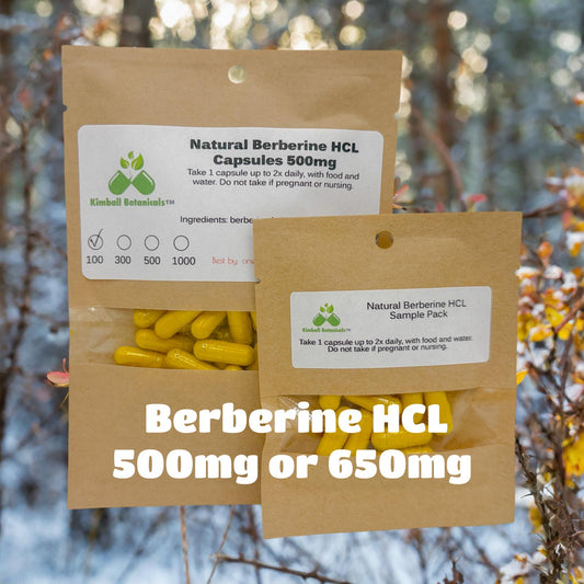 natural berberine hydrochloride capsules vegan vegetarian 500mg and 650mg from barberry