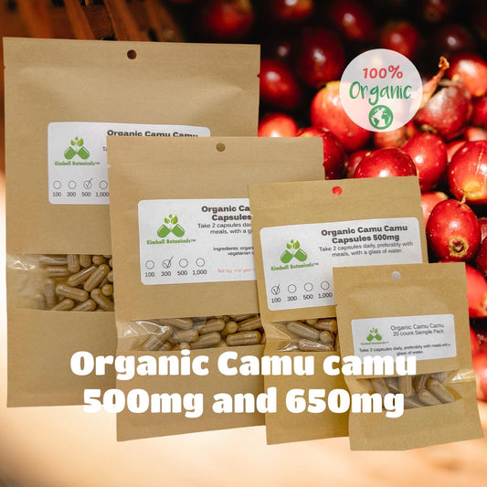 Organic Camu Camu 500mg Vegetarian Capsules, Made Fresh to Order