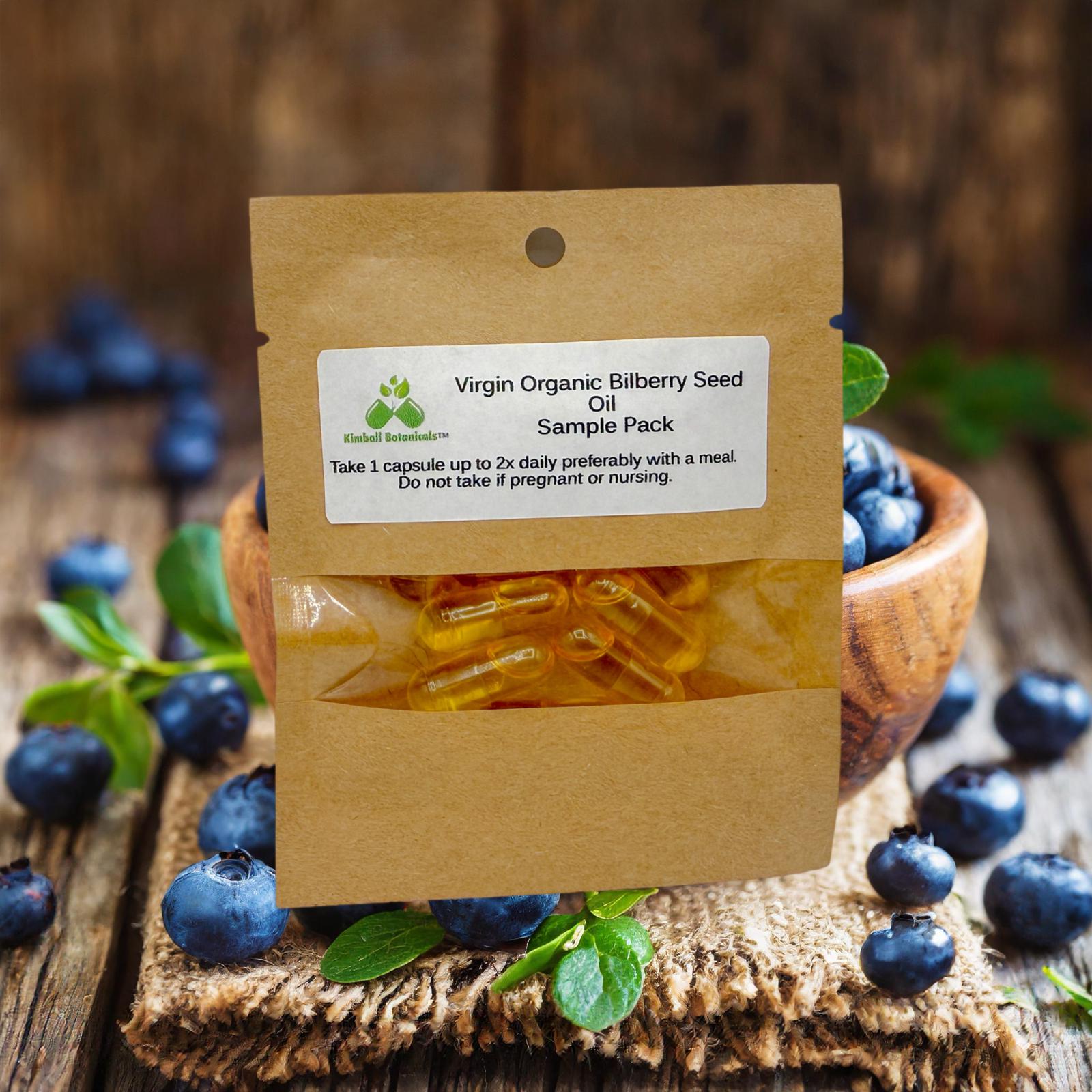 USDA Certified Virgin Organic Bilberry Seed Oil Capsules, 900mg vegetarian capsules made fresh to order with zero fillers