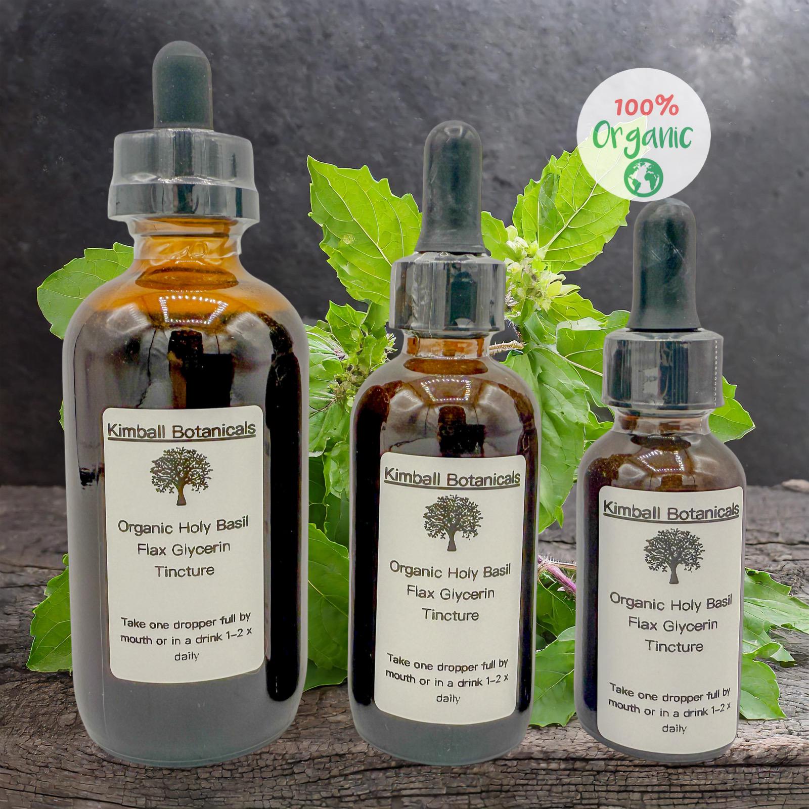usda certified organic holy basil flax glycerin tincture