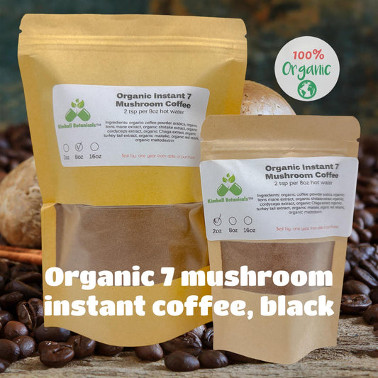 usda certified organic black instant mushroom coffee 2 ounces to 1 pound