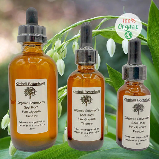 USDA Certified Organic Solomon's Seal Root (Polygonatum odoratum) Double Extracted Glycerin Tincture - Kimball Botanicals LLC
