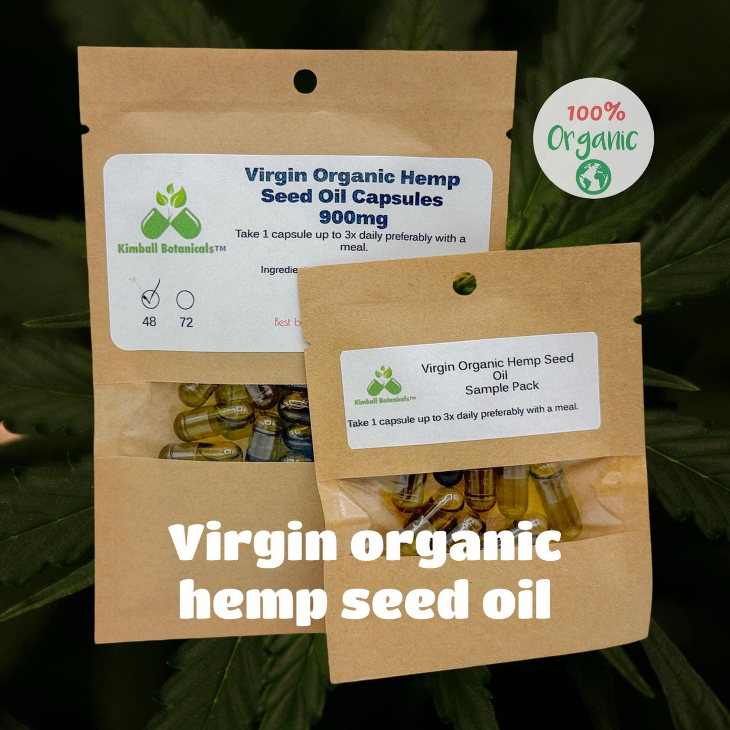 usda certified virgin organic hemp seed oil capsules