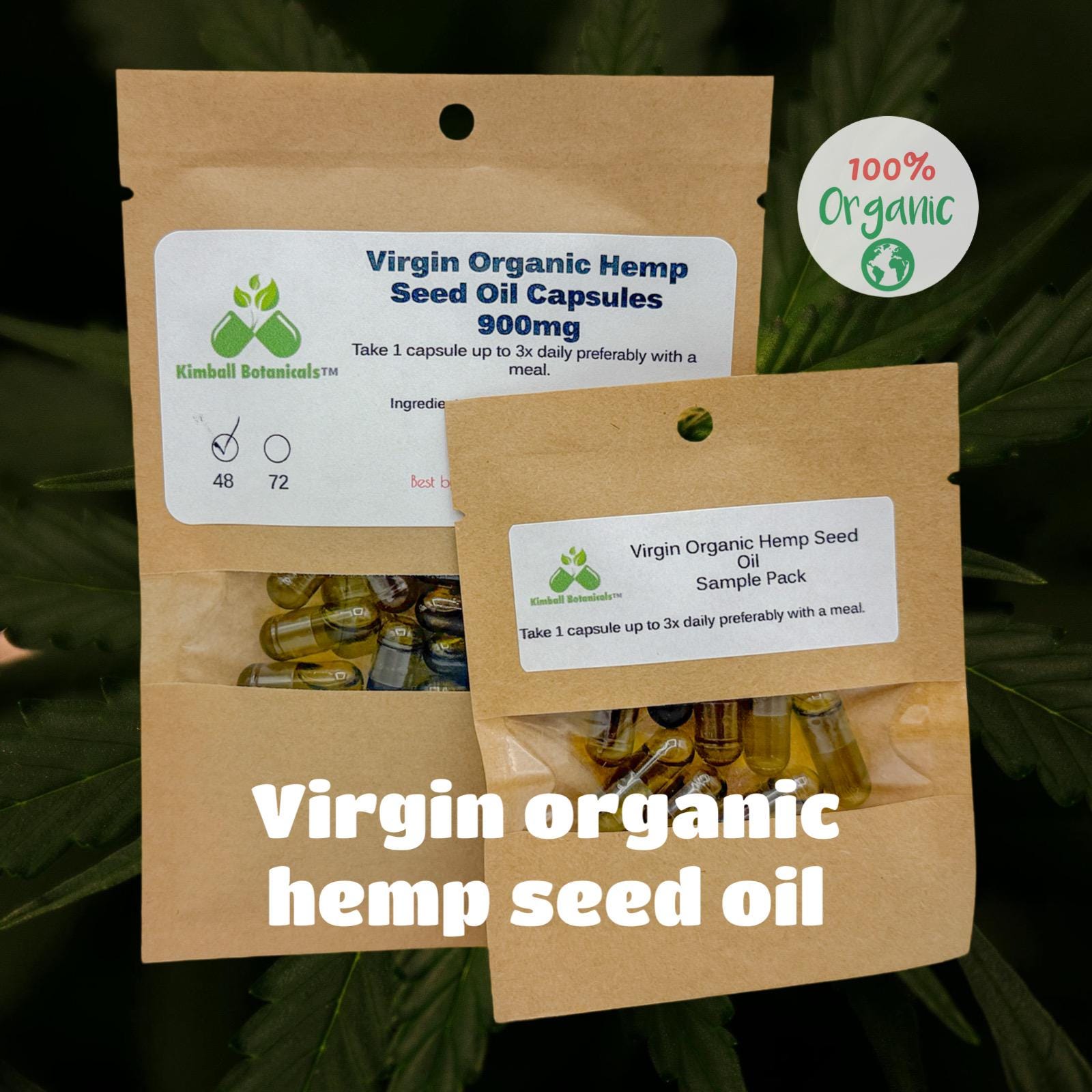 usda certified virgin organic hemp seed oil capsules