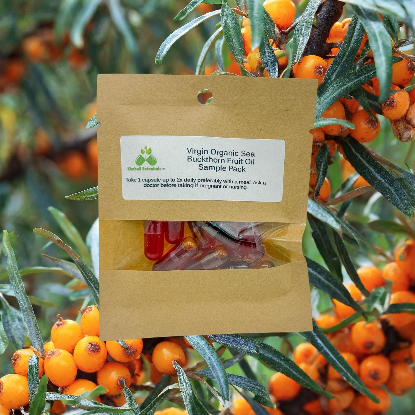 USDA Certified Organic Virgin Sea Buckthorn Fruit Oil Capsules 900mg vegetarian made fresh to order