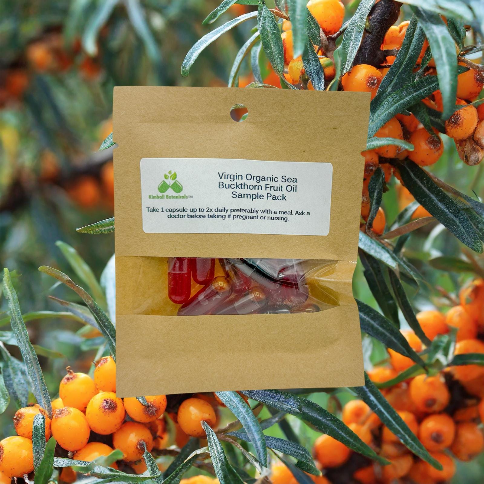 USDA Certified Organic Virgin Sea Buckthorn Fruit Oil Capsules 900mg vegetarian made fresh to order