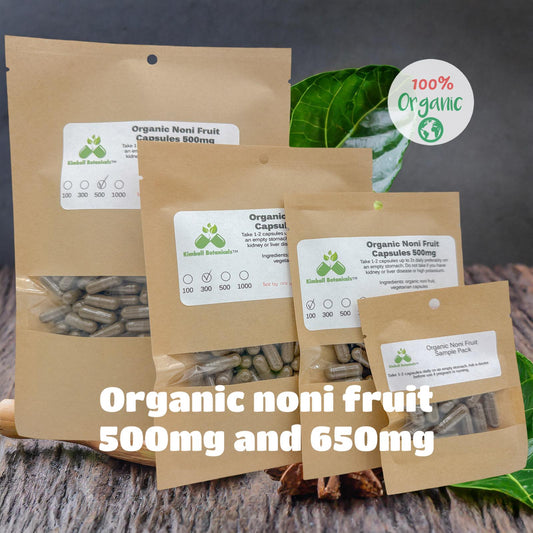 usda certified organic noni fruit capsules vegan vegetarian 500mg and 650mg