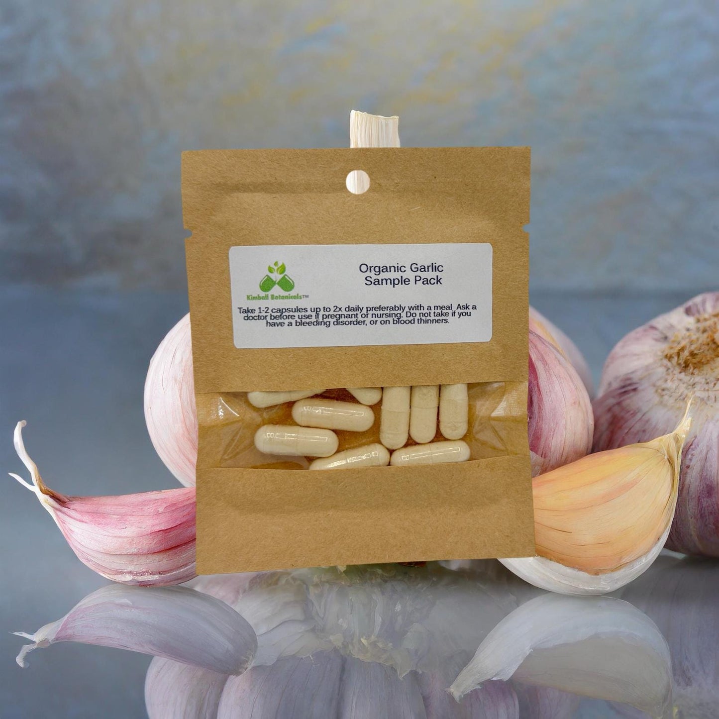USDA Certified Organic Garlic, 500mg and 650mg vegetarian capsules, made with zero fillers
