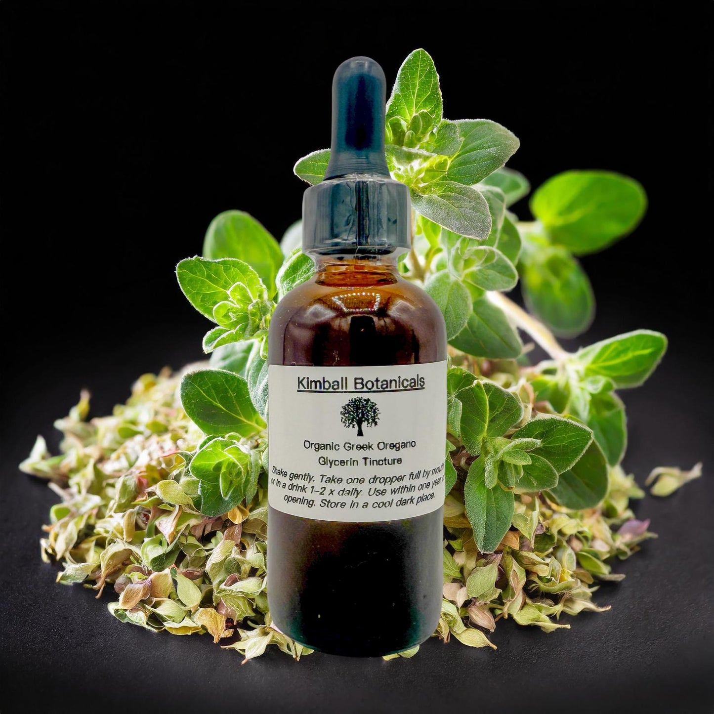 USDA Certified Organic Handcrafted Greek Oregano Tincture Double Extracted, NON GMO