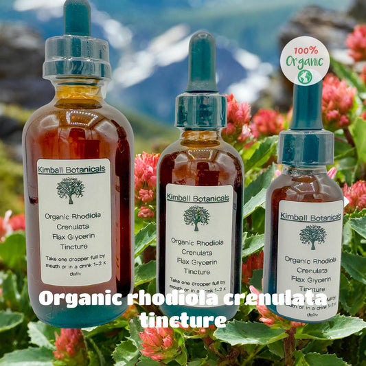 Organic Handcrafted Rhodiola Crenulata Vegetable Glycerin Tincture Double Extracted sustainably harvested