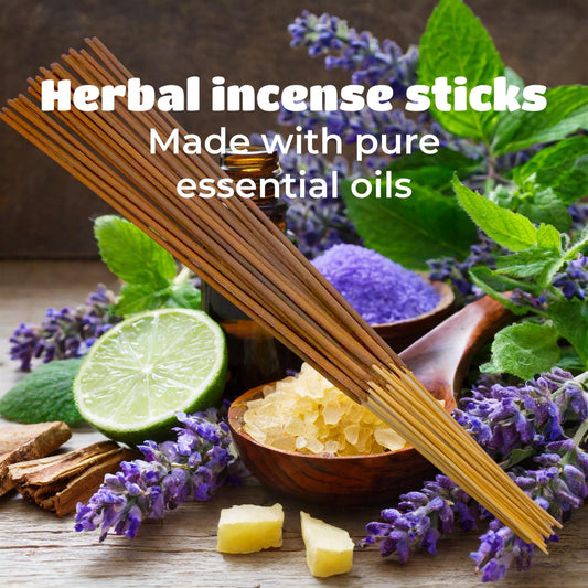 Custom Handmade Organic Herbal Incense Sticks Aromatherapy Essential Oils, You Choose Scent
