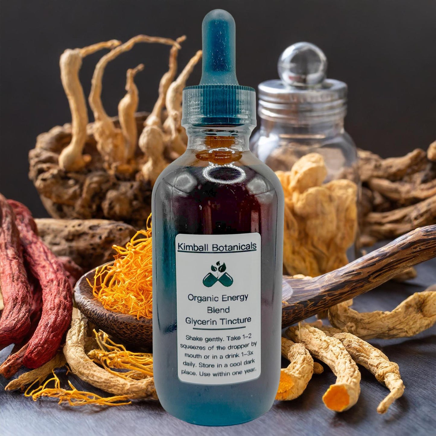 Organic Energy Blend Double Extracted Glycerin Tincture sustainably harvested NON GMO