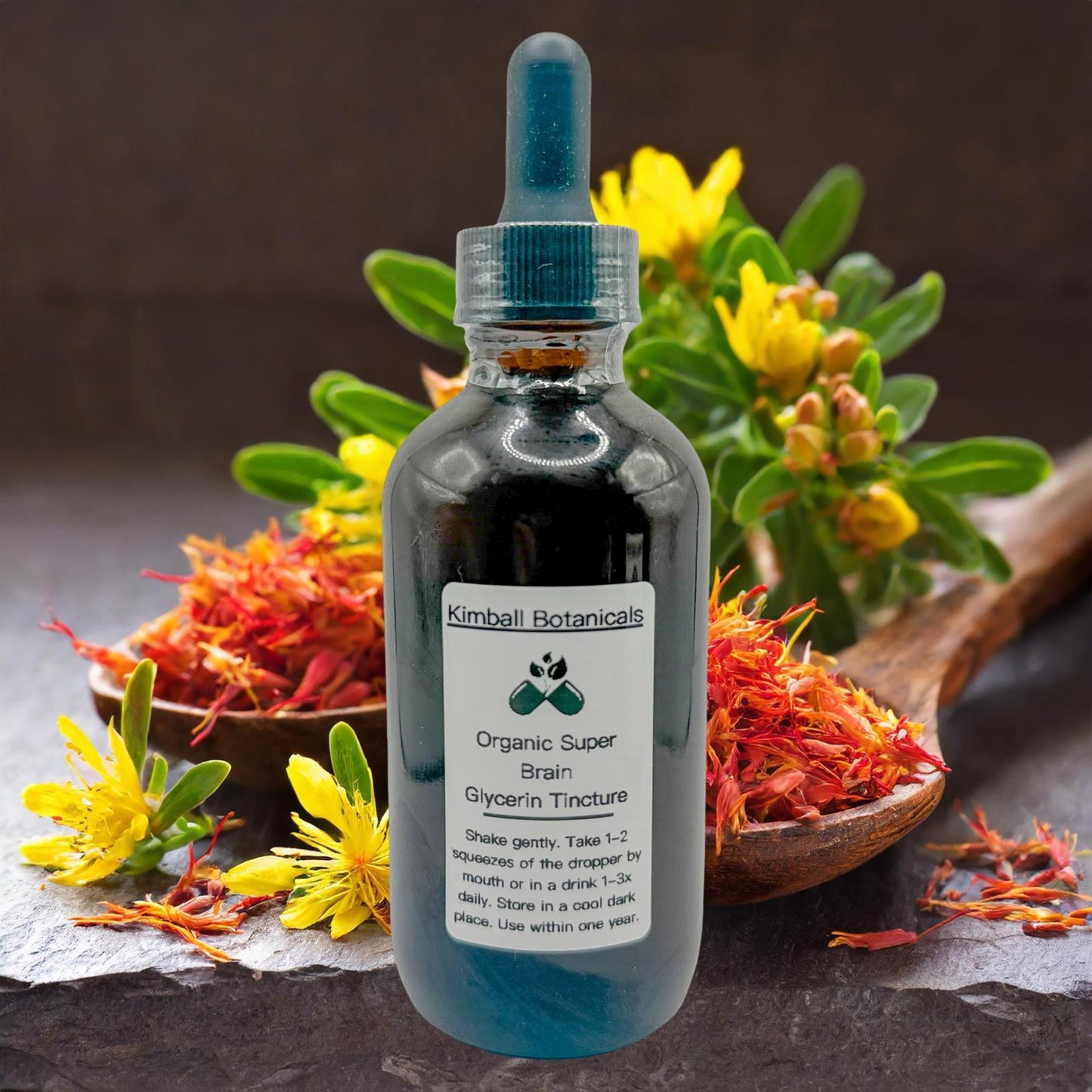 Organic Super Brain USDA Certified Glycerin Tincture Liquid Extract, sustainably harvested