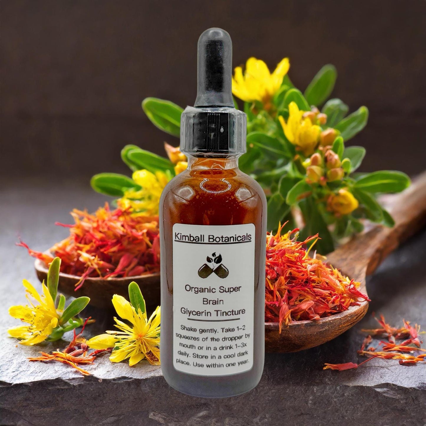 Organic Super Brain USDA Certified Glycerin Tincture Liquid Extract, sustainably harvested