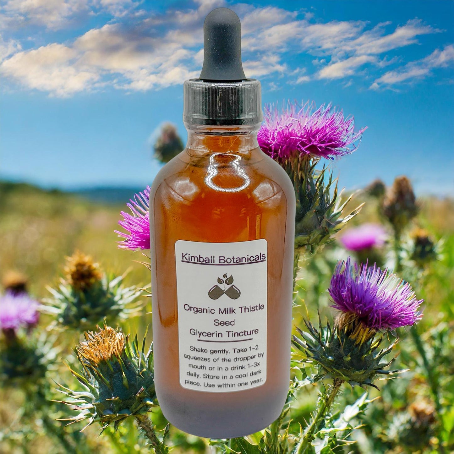 Organic Milk Thistle Seed (Silybum marianum) Double Extracted Tincture Glycerin Liquid Extract