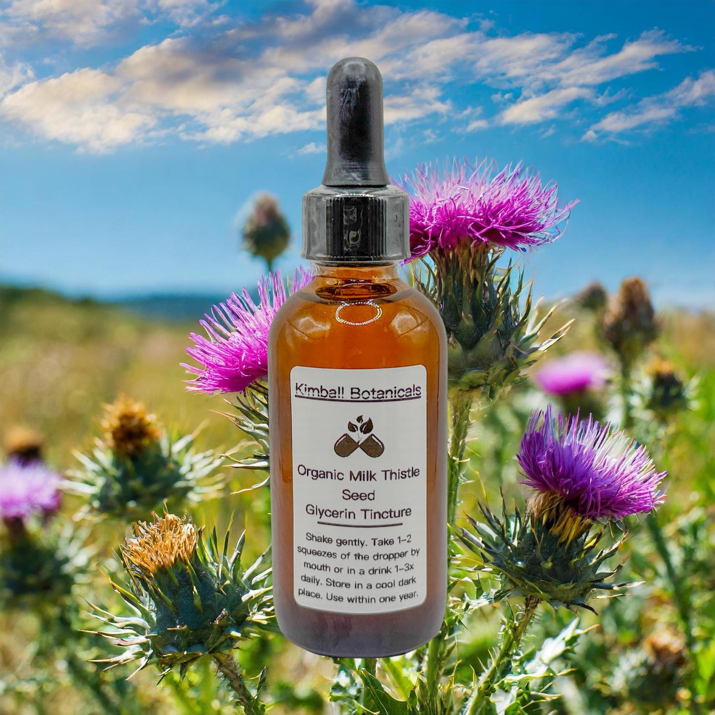 Organic Milk Thistle Seed (Silybum marianum) Double Extracted Tincture Glycerin Liquid Extract