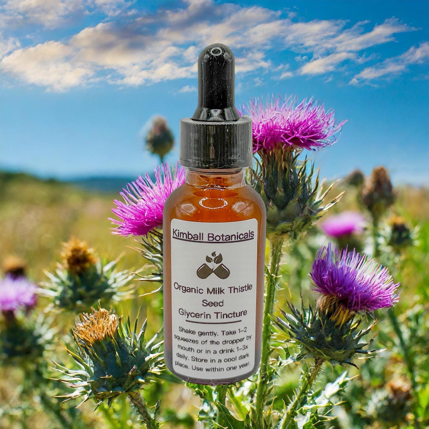 Organic Milk Thistle Seed (Silybum marianum) Double Extracted Tincture Glycerin Liquid Extract